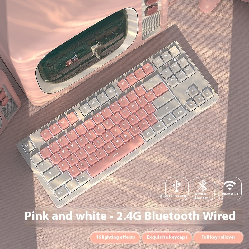 Office Wireless Bluetooth Three-model Mechanical Keyboard