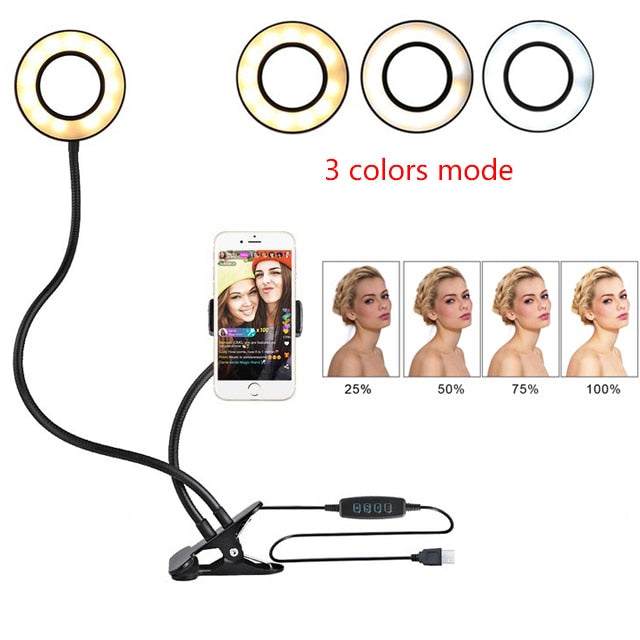 LED Selfie Ring Light for Live Adjustable-8cm Stand