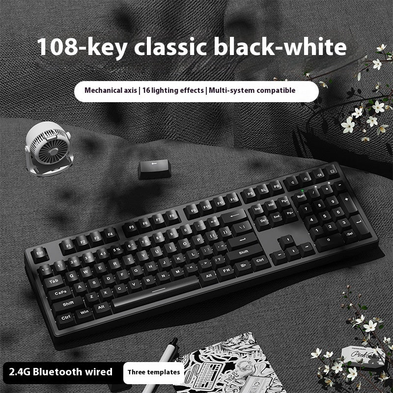 Office Wireless Bluetooth Three-model Mechanical Keyboard