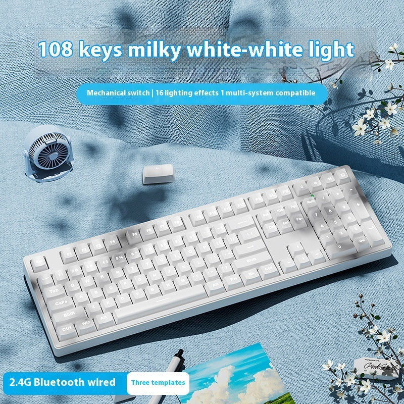 Office Wireless Bluetooth Three-model Mechanical Keyboard