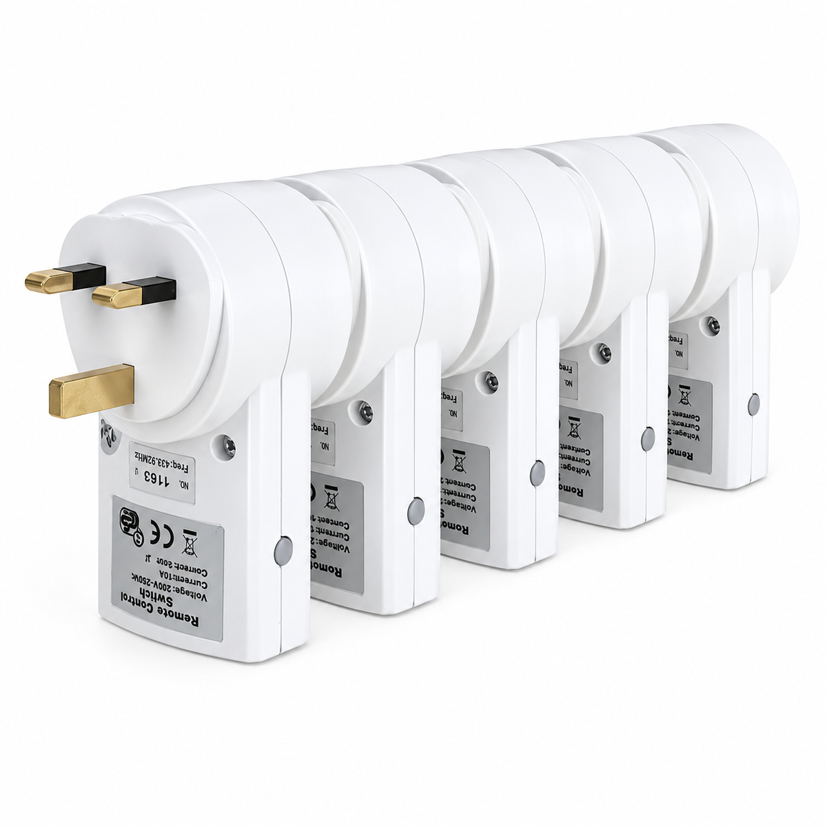 5-Socket Remote Control Extension with 2 Remotes