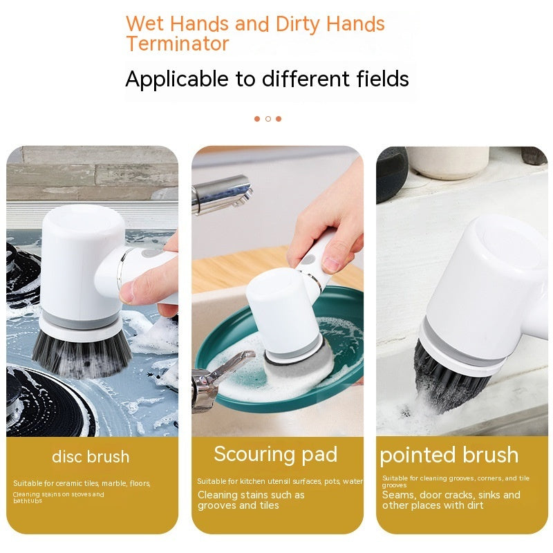 Smart Electric Cleaning Brush for Kitchen, Sink & Bathroom Surfaces