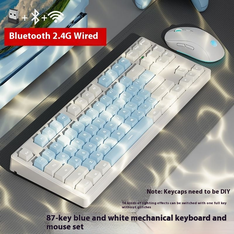 Office Wireless Bluetooth Three-model Mechanical Keyboard