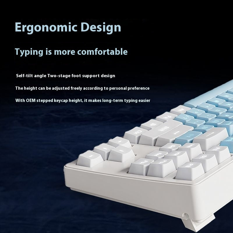 Office Wireless Bluetooth Three-model Mechanical Keyboard
