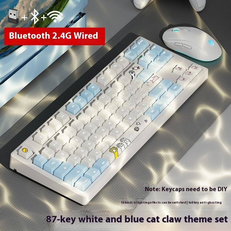 Office Wireless Bluetooth Three-model Mechanical Keyboard