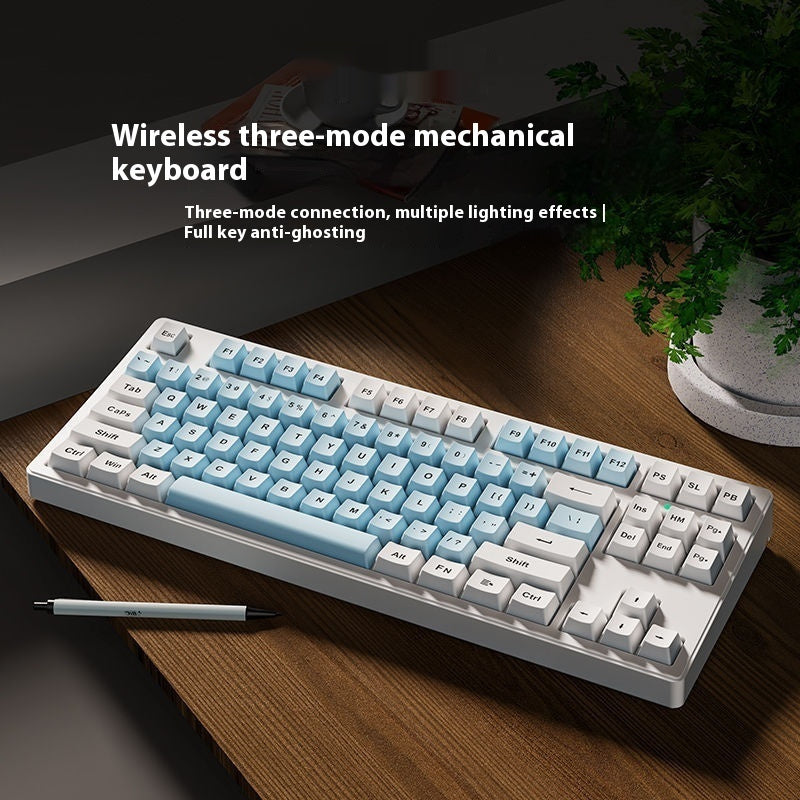 Office Wireless Bluetooth Three-model Mechanical Keyboard