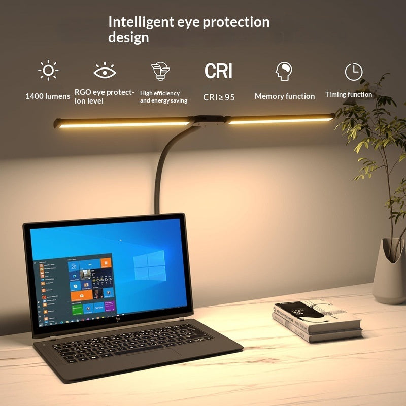 Eye Protection Double Headed Clip Learning Desk Lamp