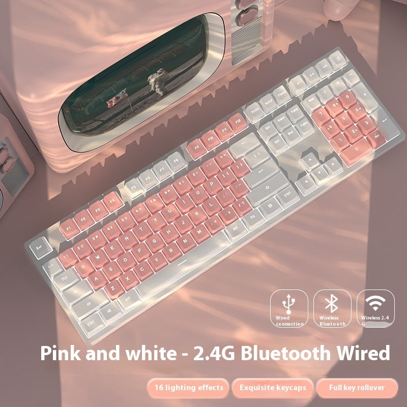 Office Wireless Bluetooth Three-model Mechanical Keyboard