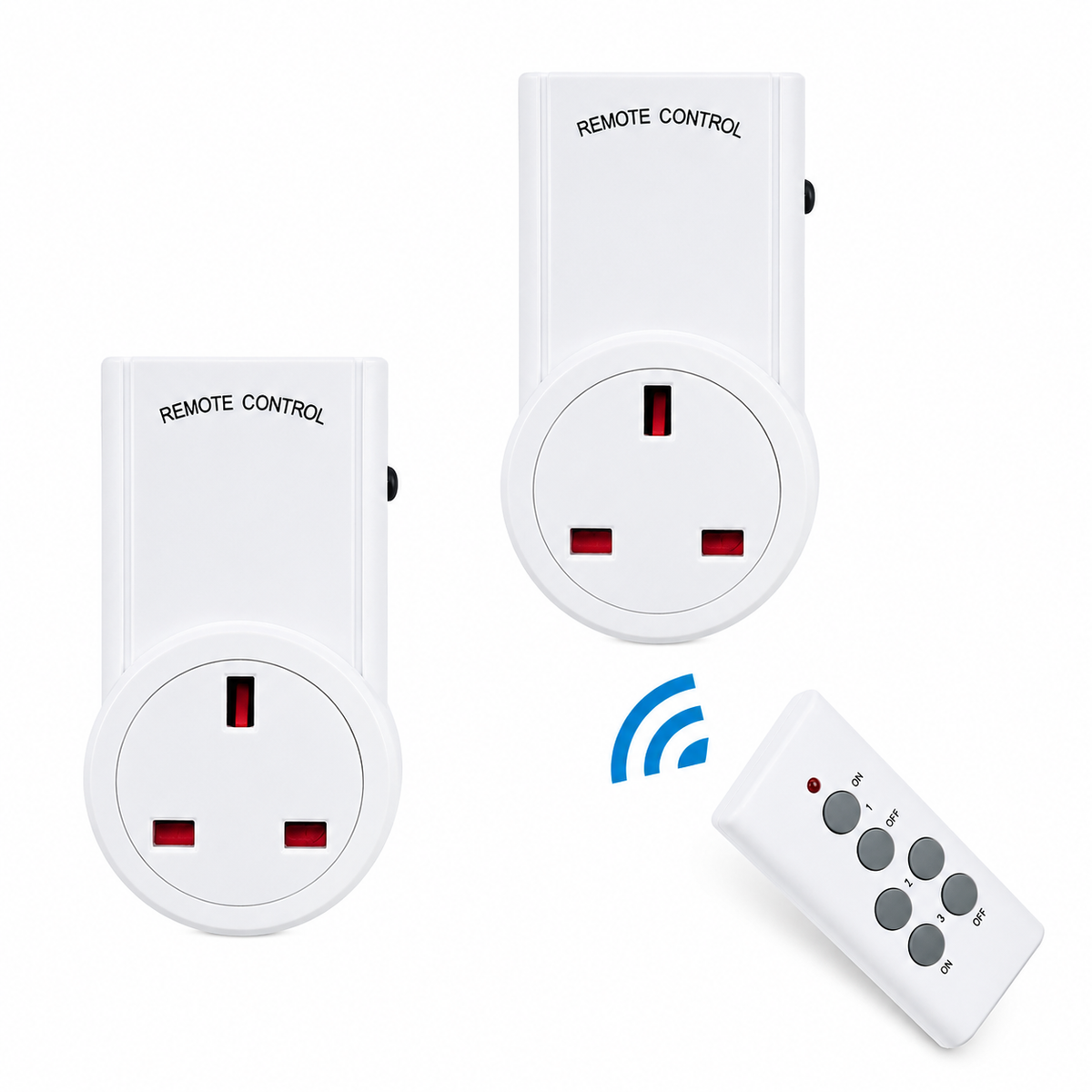 5-Socket Remote Control Extension with 2 Remotes