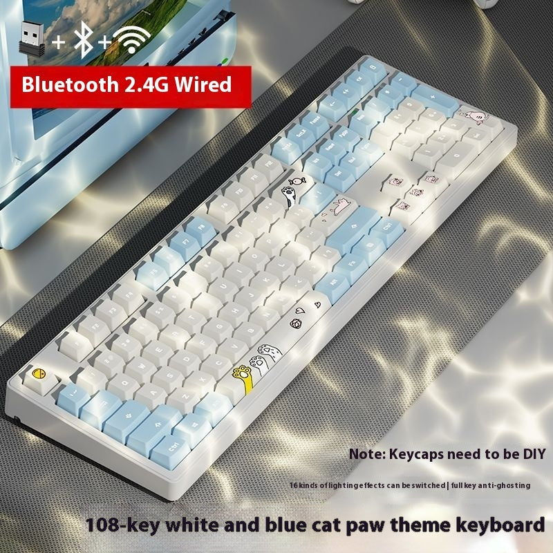 Office Wireless Bluetooth Three-model Mechanical Keyboard
