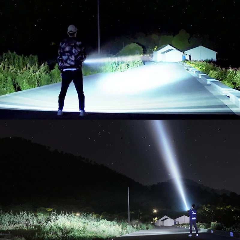 Flashlight Focusing Led  Light Rechargeable Outdoor Lamp