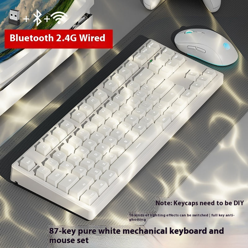 Office Wireless Bluetooth Three-model Mechanical Keyboard