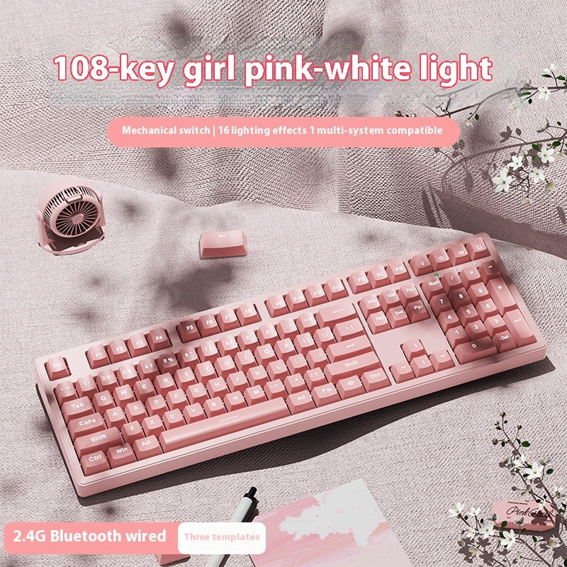 Office Wireless Bluetooth Three-model Mechanical Keyboard