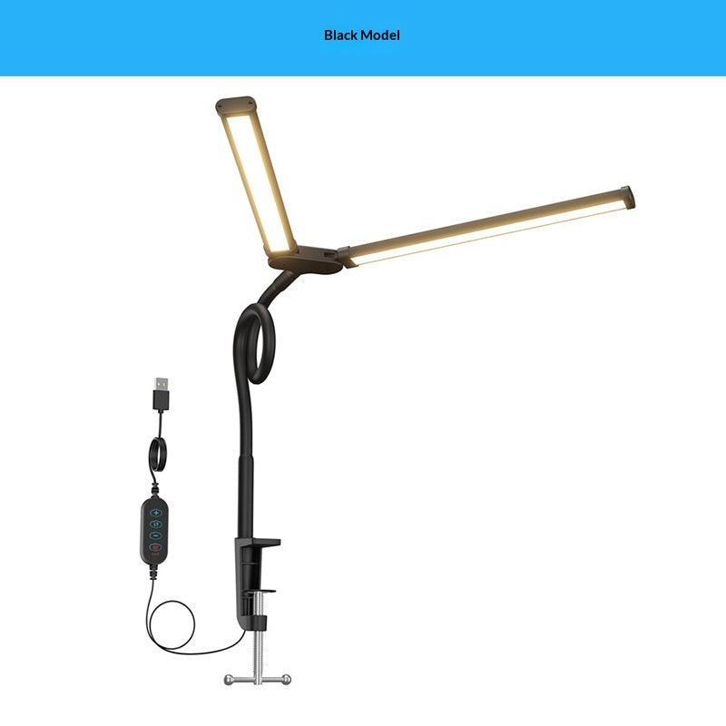 Eye Protection Double Headed Clip Learning Desk Lamp