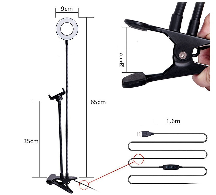 LED Selfie Ring Light for Live Adjustable-8cm Stand