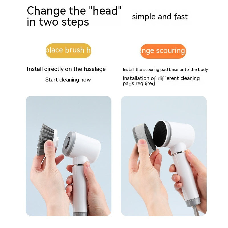 Smart Electric Cleaning Brush for Kitchen, Sink & Bathroom Surfaces