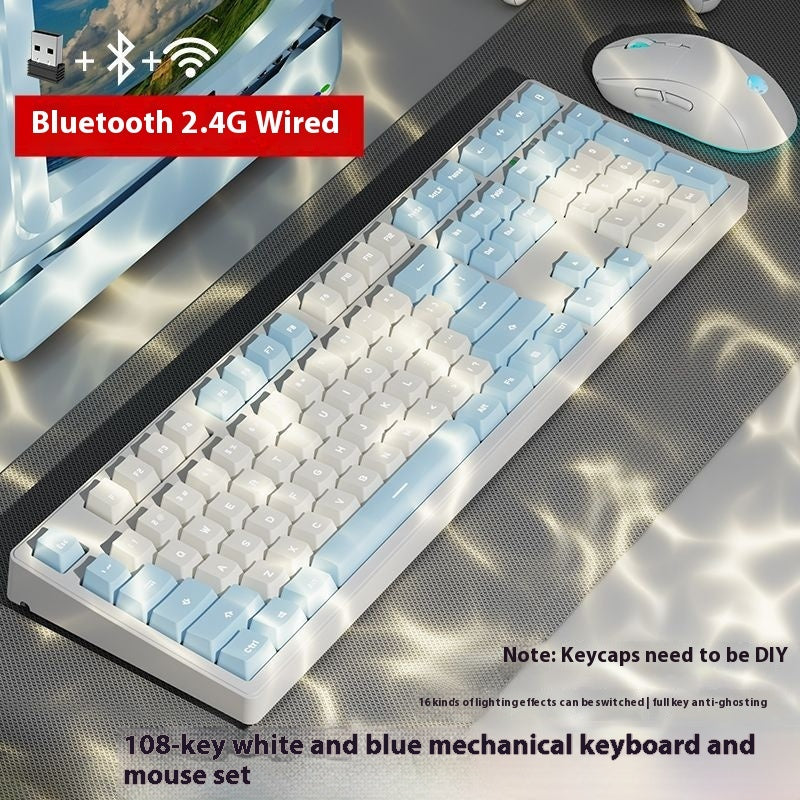 Office Wireless Bluetooth Three-model Mechanical Keyboard
