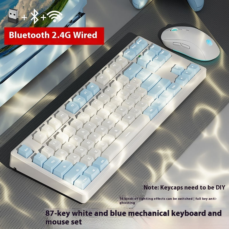 Office Wireless Bluetooth Three-model Mechanical Keyboard