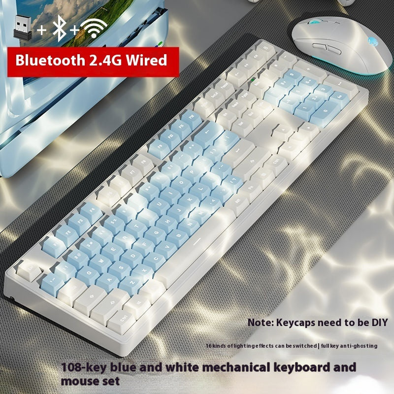Office Wireless Bluetooth Three-model Mechanical Keyboard