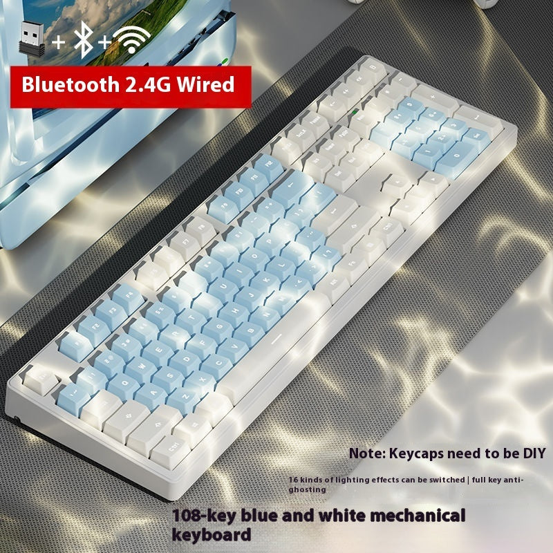 Office Wireless Bluetooth Three-model Mechanical Keyboard