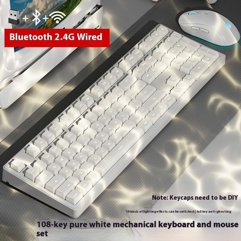 Office Wireless Bluetooth Three-model Mechanical Keyboard