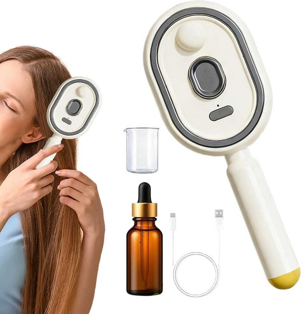 Electric Essential Oil Spray Massage Comb – Scalp Massage & Hair Nourishment