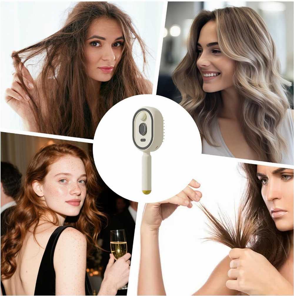 Electric Essential Oil Spray Massage Comb – Scalp Massage & Hair Nourishment